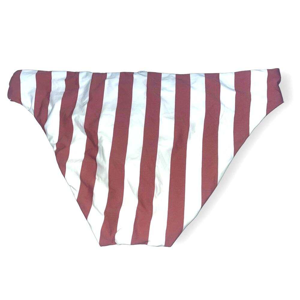 Gianni Bini Candy Stripe Swim Bikini Bottoms | Sz XL, White/Pink NEW! - Picture 5 of 8